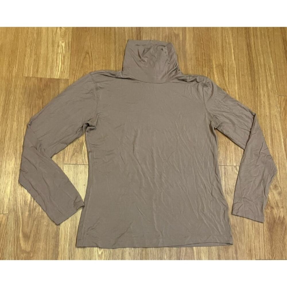 On 34th Women's Modal Long Sleeve Turtleneck Top Tannin XL